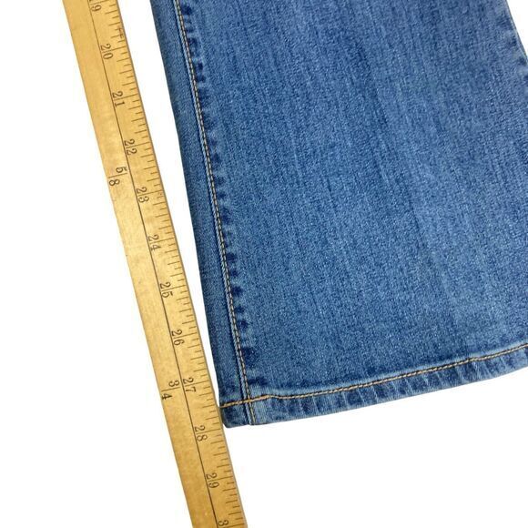 Calvin Klein Flare Leg Jeans 12 Blue Medium Wash Stretch Business Casual Denim - Picture 12 of 16